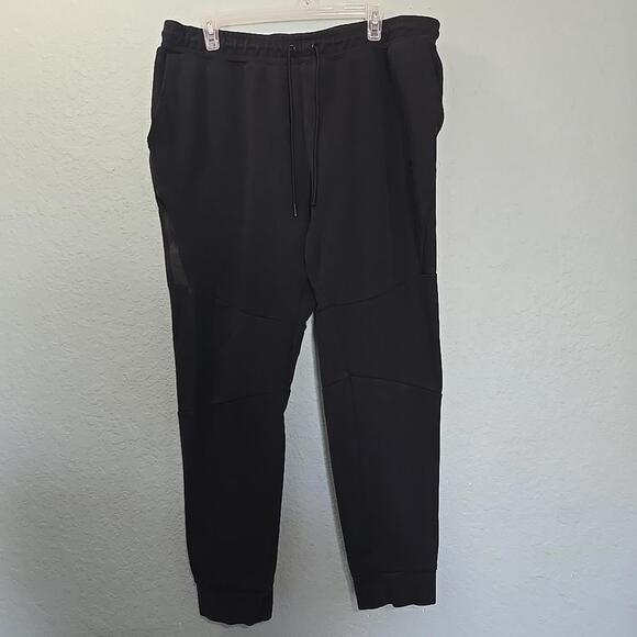 Nike Black Sweatpants sz XXL Drawstrings Zipper Pocket - Picture 1 of 11